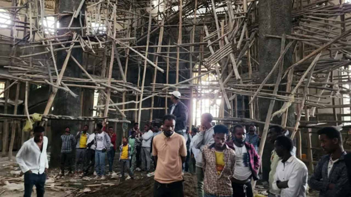 ইথিওপিয়ায় গির্জার অস্থায়ী নির্মাণকাঠামো ভেঙে নিহত ৩৬