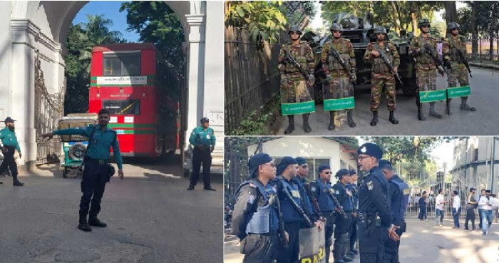 রায় ঘোষণার পরও ট্রাইব্যুনালে সেনা-বিজিবির কঠোর নিরাপত্তা