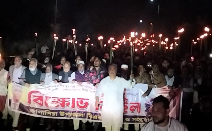 হাদিকে গুলির ঘটনায় কাপাসিয়া বিএনপির মশাল মিছিল